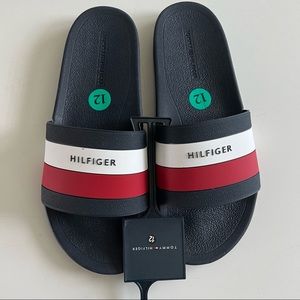 Tommy Hilfiger Shoes | New! Tommy Hilfiger Mens Slides Size 12 | Color: Blue/Red | Size: 12 | Paolabohorquez's Closet